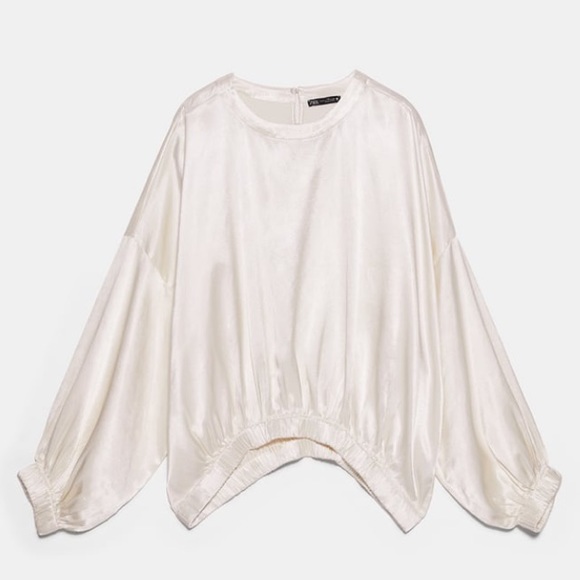 Zara 2 piece satin effect top and jogging pants - Picture 7 of 9